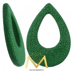 Ciondoli in Resina Forma Goccia con Buco colore Verde