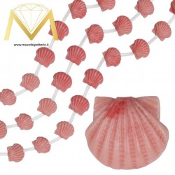 Passanti in Resina - Conchigliette - Rosa Corallo - 10mm