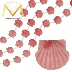 Resin Spacer - Shells -Coral Pink 10mm