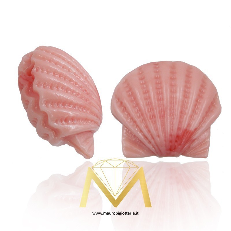 Resin Spacer - Shells -Coral Pink 10mm