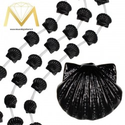 Passanti in Resina - Conchigliette - Nero - 10mm