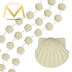 Resin Spacer - Shells - Ivory 10mm