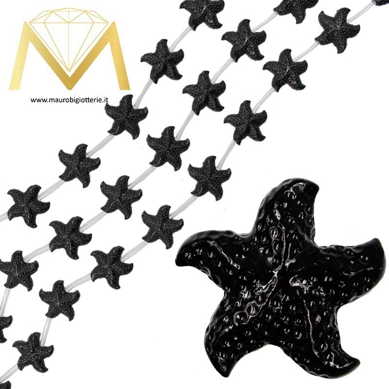 Resin Spacer - Starfish - Black - 30mm