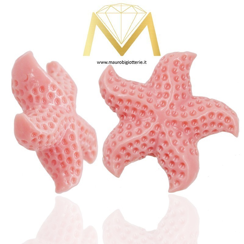 Resin Spacer - Starfish - Pink - 30mm
