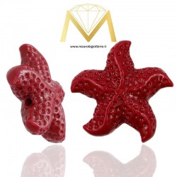 Resin Spacer - Starfish - Coral Red - 30mm