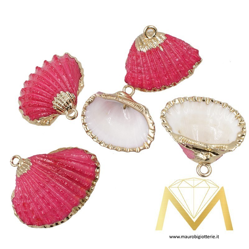 Clam - Ciondoli a Conchiglie Fucsia