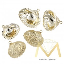 Clam - Pendant Shell - Gold