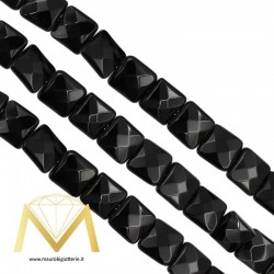 Black Onyx Square Faceted 10mm