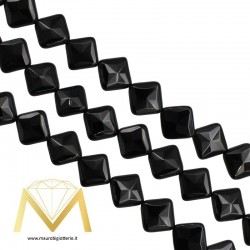 Black Onyx Rhombus Faceted 15mm