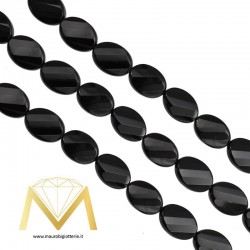 Black Onyx Oval Irregular Faceted 13x18mm