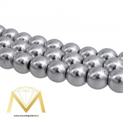 Hematite Smooth Sphere Silver 2mm