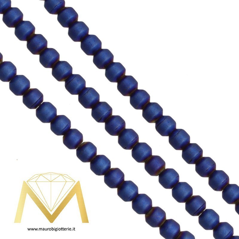 Hematite Opaque Rhombus Blue 3mm