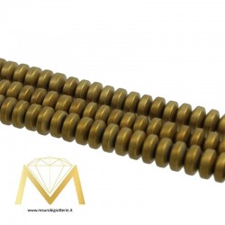 Ematite Opaco Rondella Oro 4mm