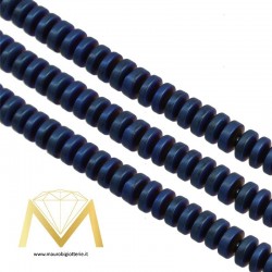 Ematite Opaco Rondella Blu 4mm