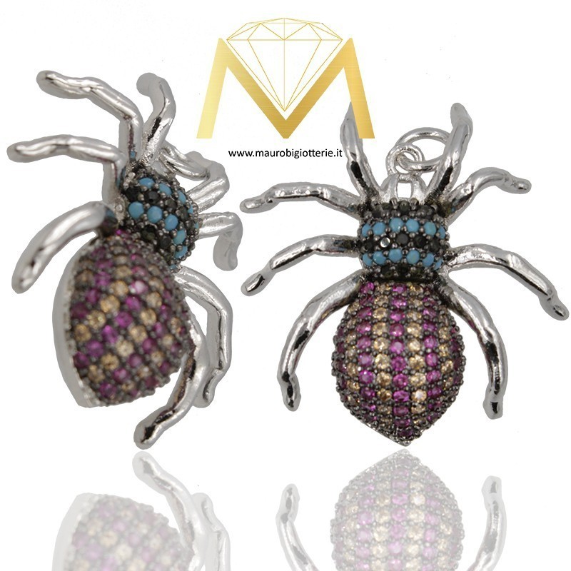 Spider Pendant Type D Silver