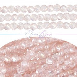 Pink Glass Crystal Faceted Sphere 5mm