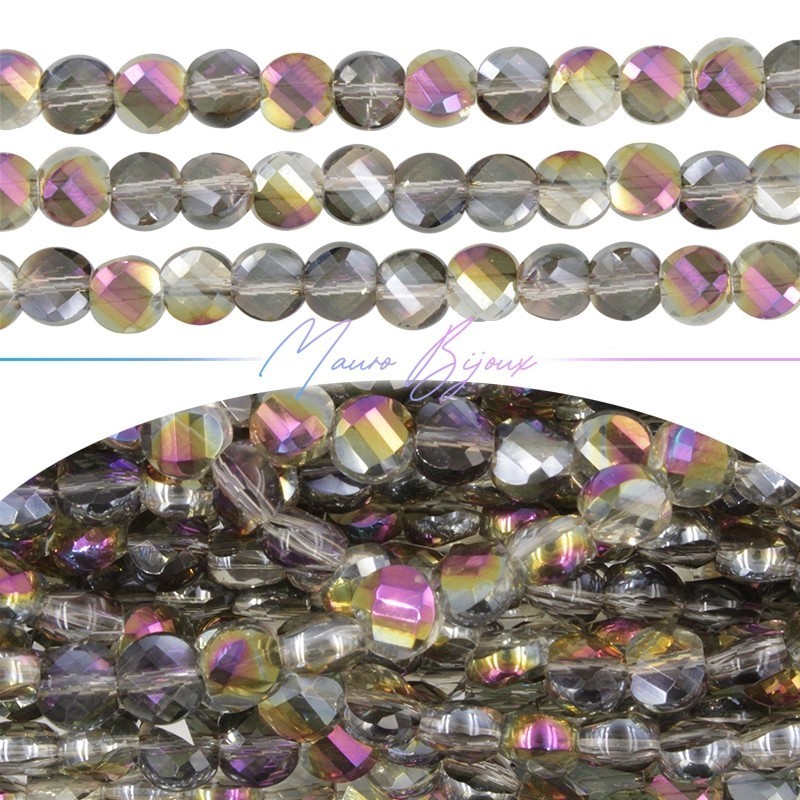 Cristallo di Vetro Tondo Sfaccettata Marrone Colorata 5mm
