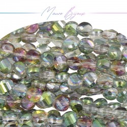 Colored Green Glass Crystal Faceted Sphere 5mm