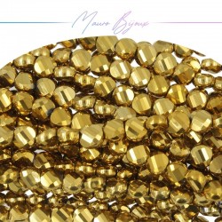 Gold Glass Crystal Faceted Sphere 5mm