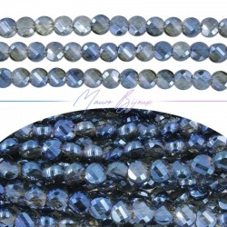 Dark Blue Glass Crystal Faceted Sphere 5mm