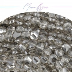 Gray Glass Crystal Faceted Sphere 5mm