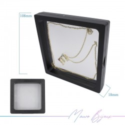 Frame Displays for Jewelry with Transparent Film Black 88x88mm