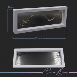 Frame Displays for Jewelry with Transparent Film White 88x88mm