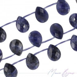 Faceted Droplet Sodalite 14x10mm (25pcs)