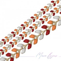 Fishbone Brass Enamelled Chain Multicolor 2