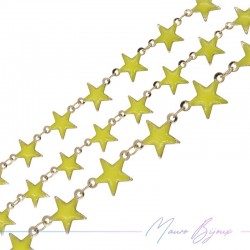 Star Brass Enamelled Chain Yellow