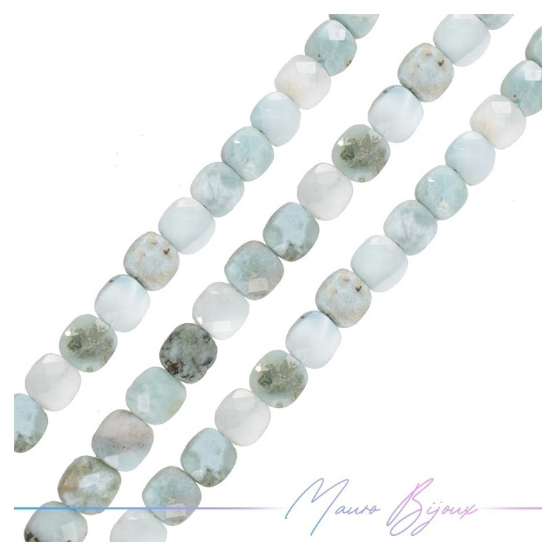Larimar Quadrata Sfaccettata 6mm Larimar Quadrata Sfaccettata 6mm