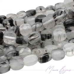 Faceted Square Tourmaline 6mm (1 thread of 40cm)