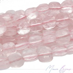 Faceted Square Pink Quartz 6mm (1 thread of 40cm)