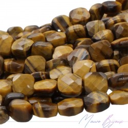 Faceted Square Tiger's Eye 6mm