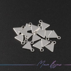 Silver Triangle Brass Pendant 5mm