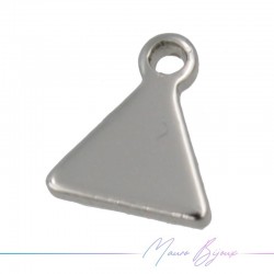 Silver Triangle Brass Pendant 5mm