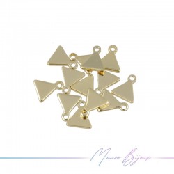 Gold Triangle Brass Pendant 5mm