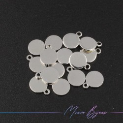 Ciondolo in Ottone Tondo Piatto Argento 5mm