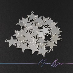 Star Brass Pendant Color Silver 10mm Star Brass Pendant Color Silver 10mm