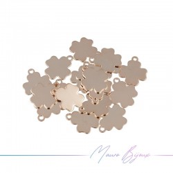 Ciondolo in Ottone Quadrifoglio Ororosa 10mm