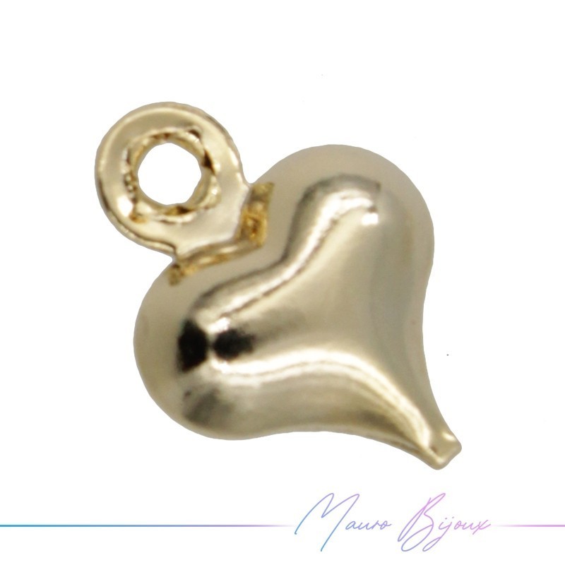Ciondolo in Ottone Cuore Oro 6.2x5mm