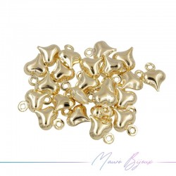 Ciondolo in Ottone Cuore Oro 6.2x5mm