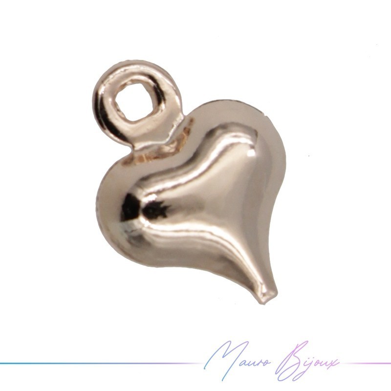 Ciondolo in Ottone Cuore Ororosa 6.2x5mm