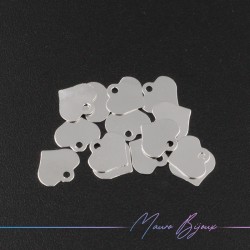 Ciondolo in Ottone Cuore Argento 7x7.5mm
