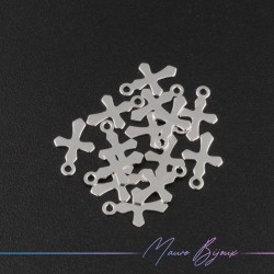 Ciondolo in Ottone Croce Argento 6x9mm