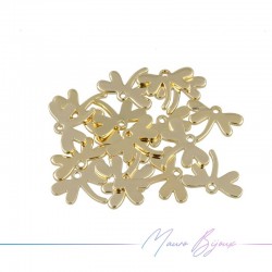 Ciondolo in Ottone Libellula Oro 12x9mm