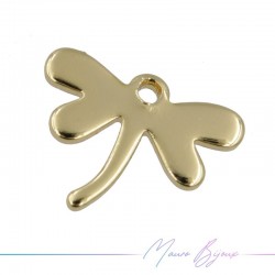 Dragonfly Brass Pendant Color Gold 12x9mm