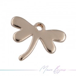 Dragonfly Brass Pendant Color Rosegold 12x9mm