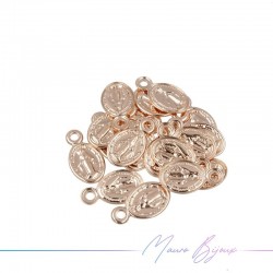 Madonna Brass Pendant Color Rosegold 8.5x6mm