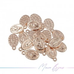 Madonna Brass Pendant Color Rosegold 12x8.5mm